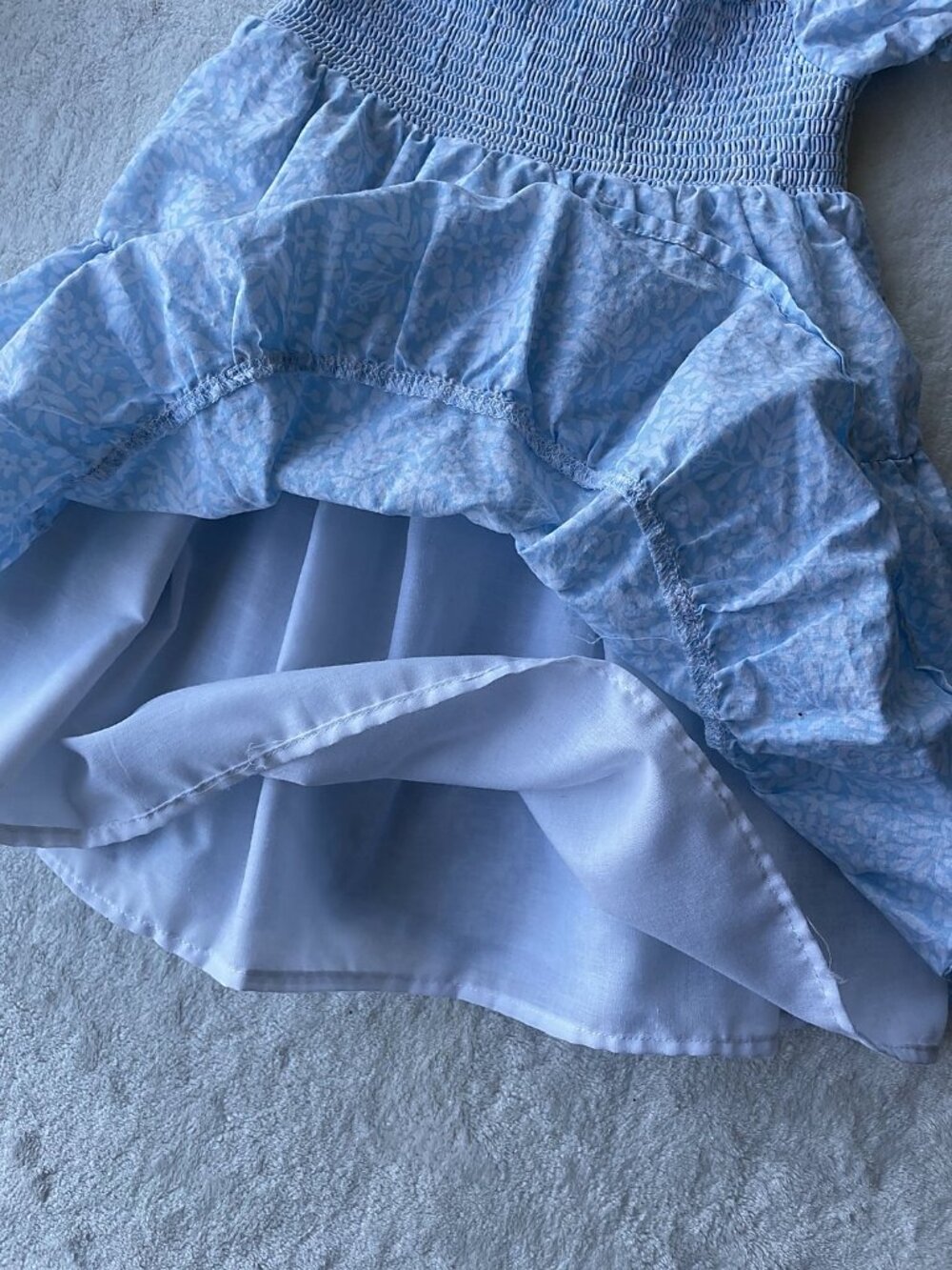 NWOT- joie Light blue floral smocked dress size 2T - Picture 4 of 8